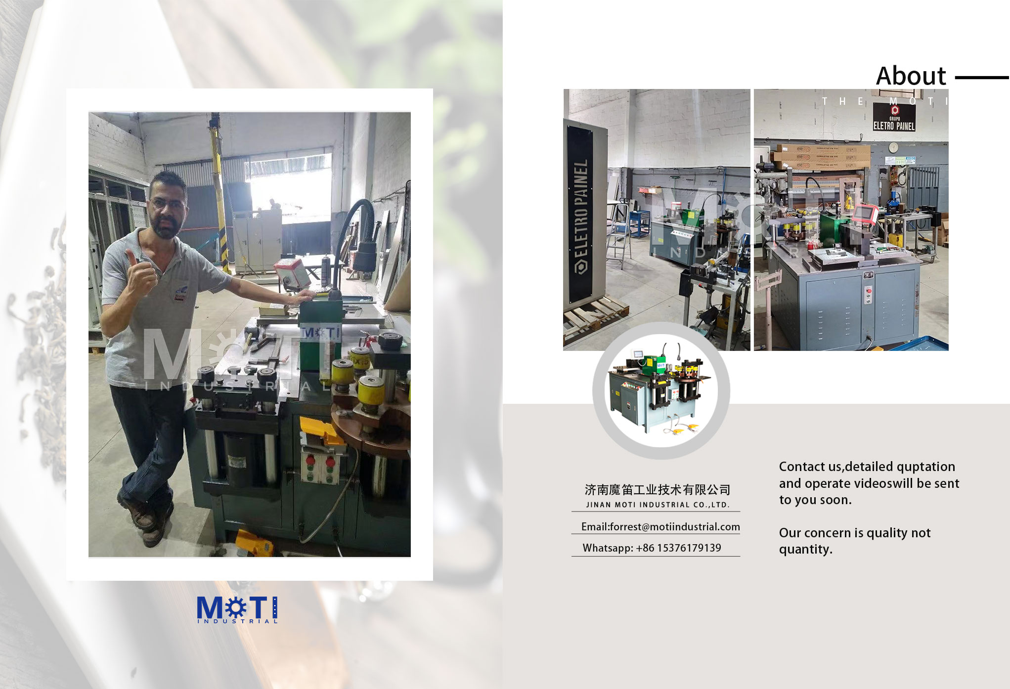 MOTI busbar machine customer feedback