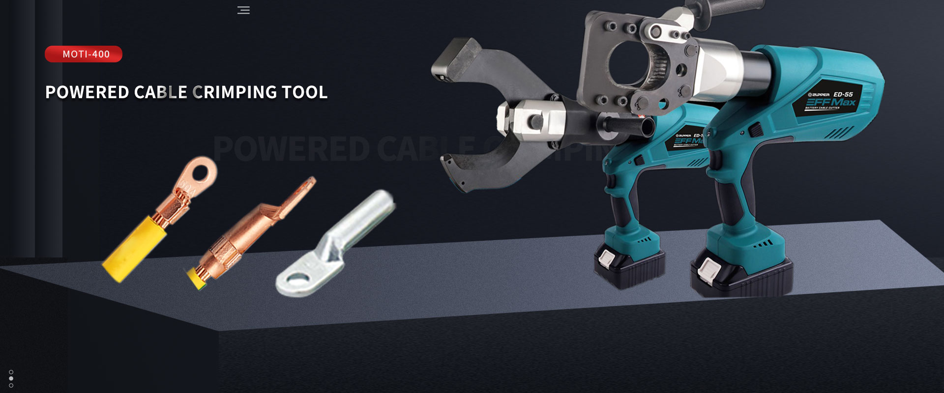 Powered cable crimping tool