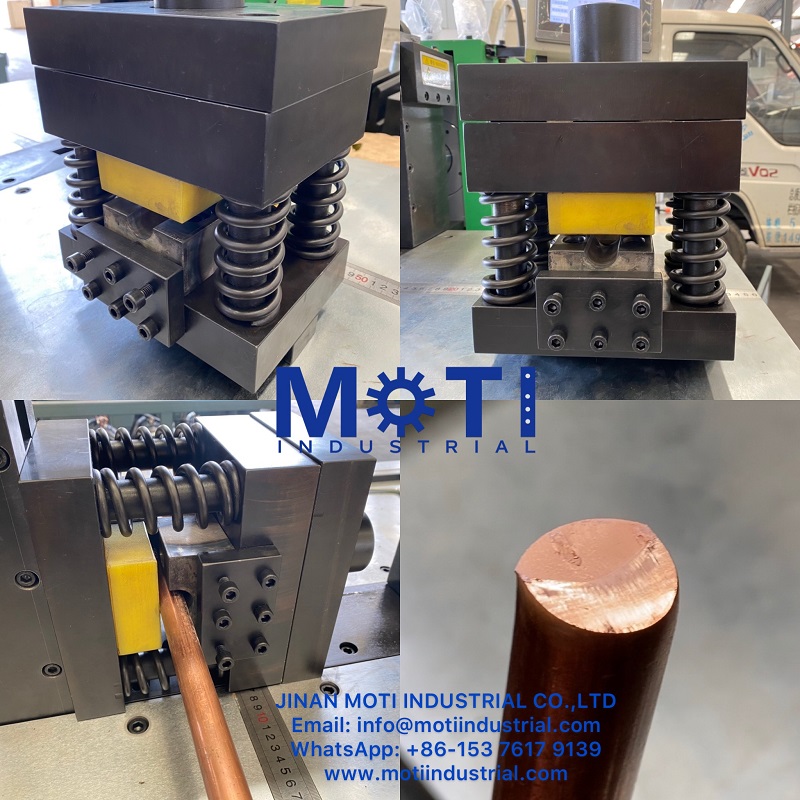 COPPER ROUND RODS CUT FROM MOTI BUSBAR MACHINE