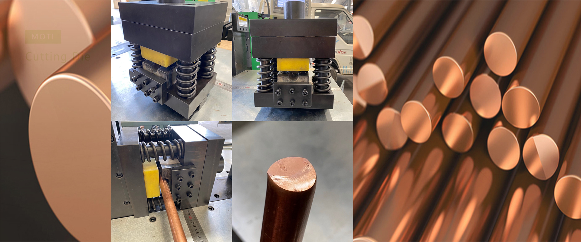 COPPER ROUND RODS CUT FROM MOTI BUSBAR MACHINE