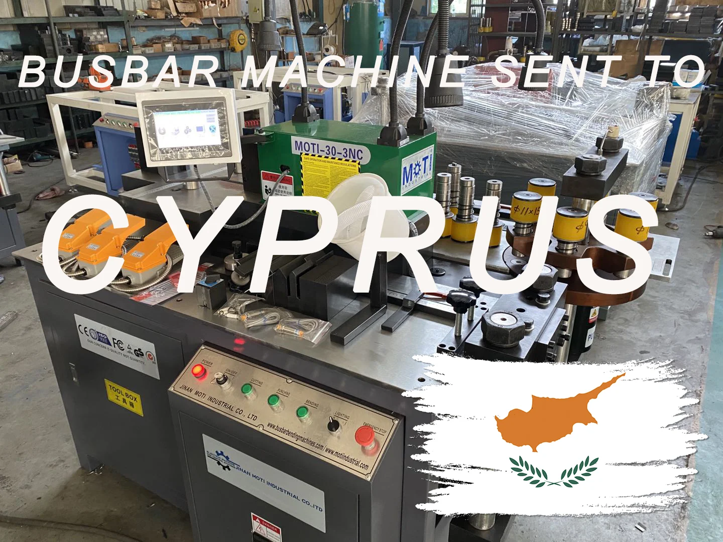 MOTI busbar machine sent to Cyprus