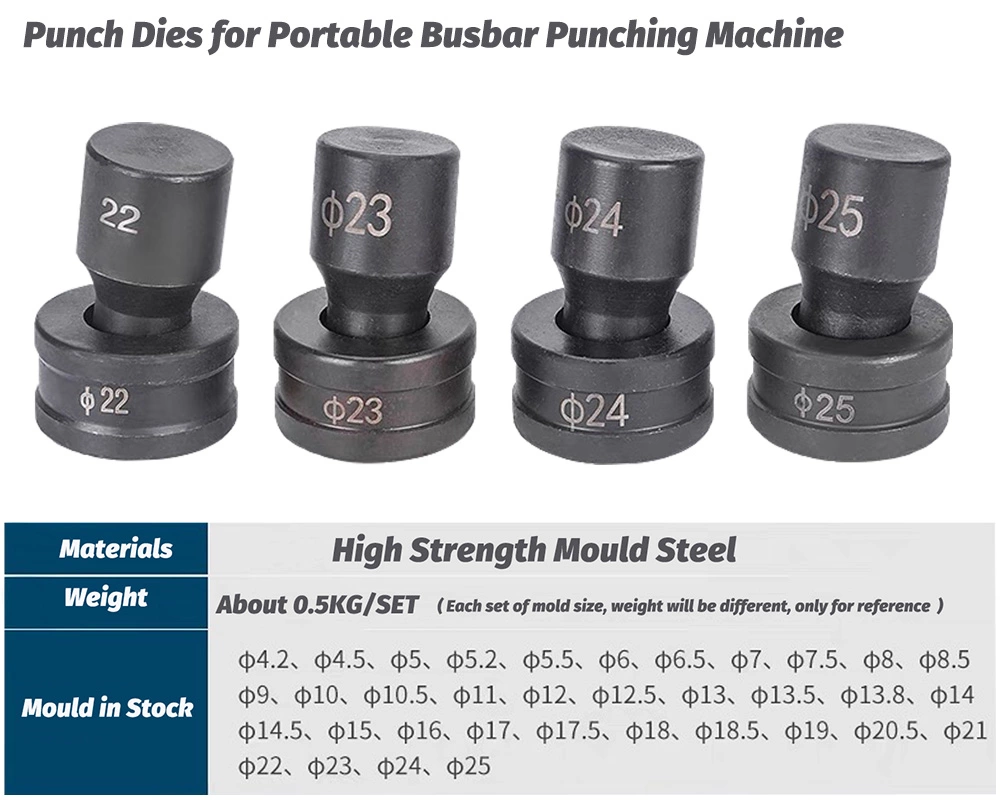 Punch Dies for Portable Busbar Machine