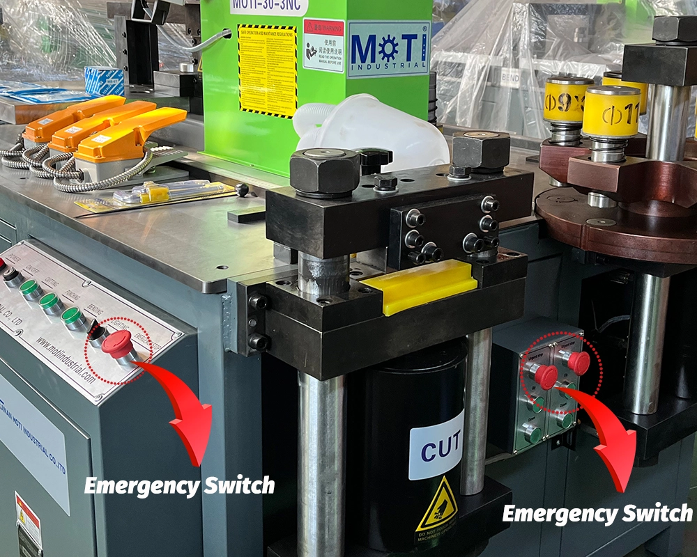 emergency switch of MOTI Busbar Processing Machine