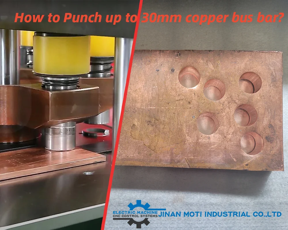 Perforar barra colectora de cobre de 30 mm de espesor por Bu
