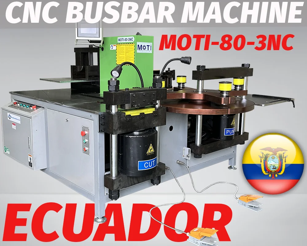 CNC Busbar Processing Machine MOTI-80-3NC to Ecuador