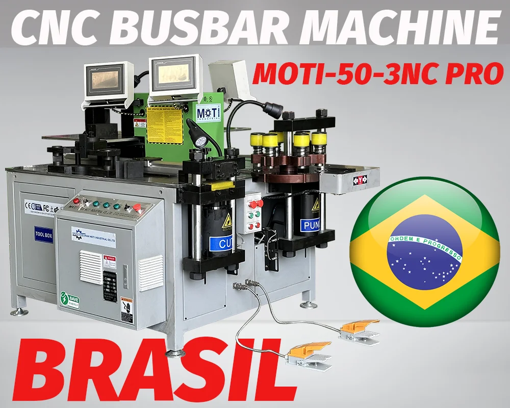 CNC Busbar Machine MOTI-50-3NC PRO to Brasil