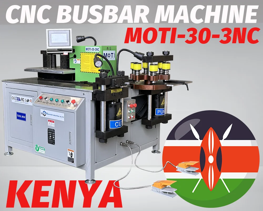 CNC Copper Busbar Machine MOTI-30-3NC to Kenya