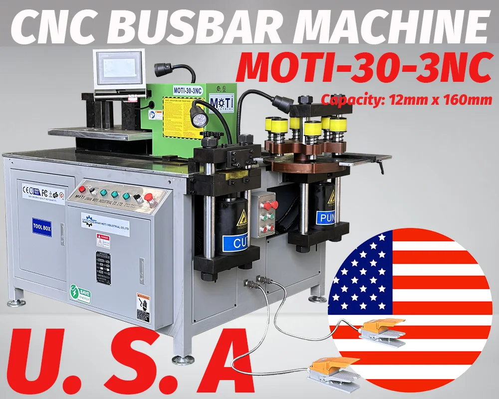 CNC Busbar Processing Machine MOTI-30-3NC to USA