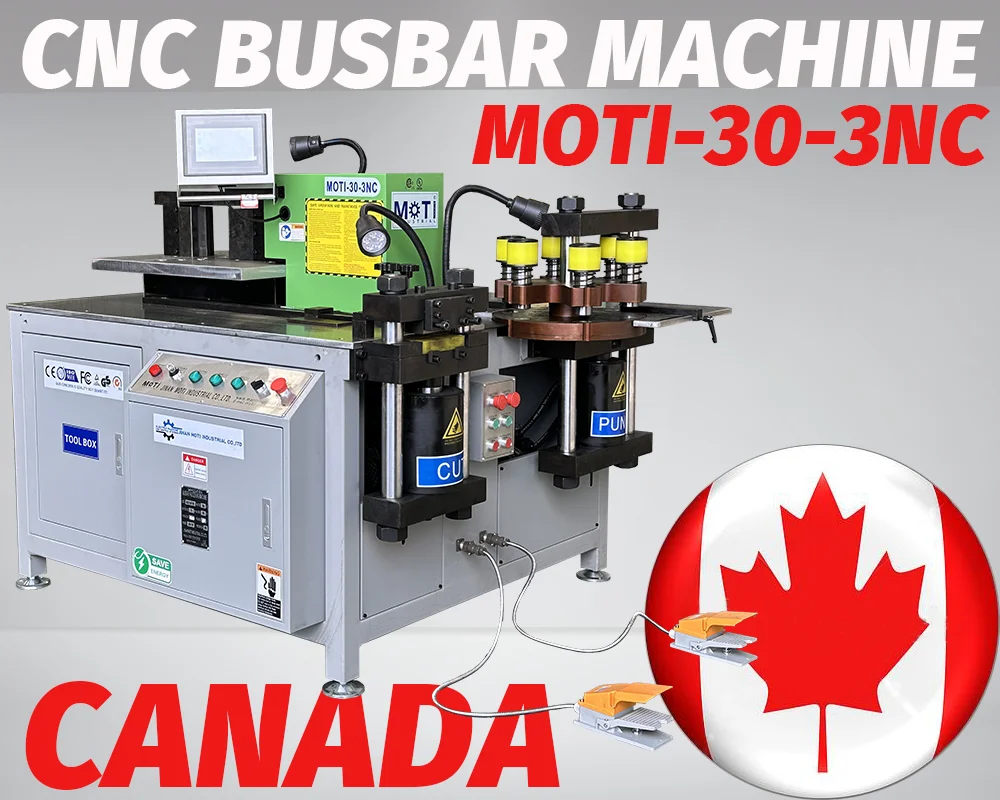 CNC Copper Busbar Machine MOTI-30-3NC to Canada