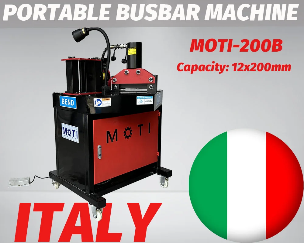 Portable Busbar Processing Machine MOTI-200B to Italy