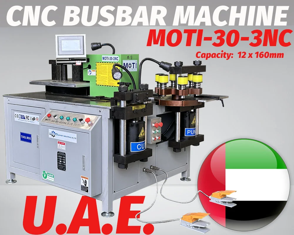CNC Copper Busbar Machine MOTI-30-3NC to U.A.E