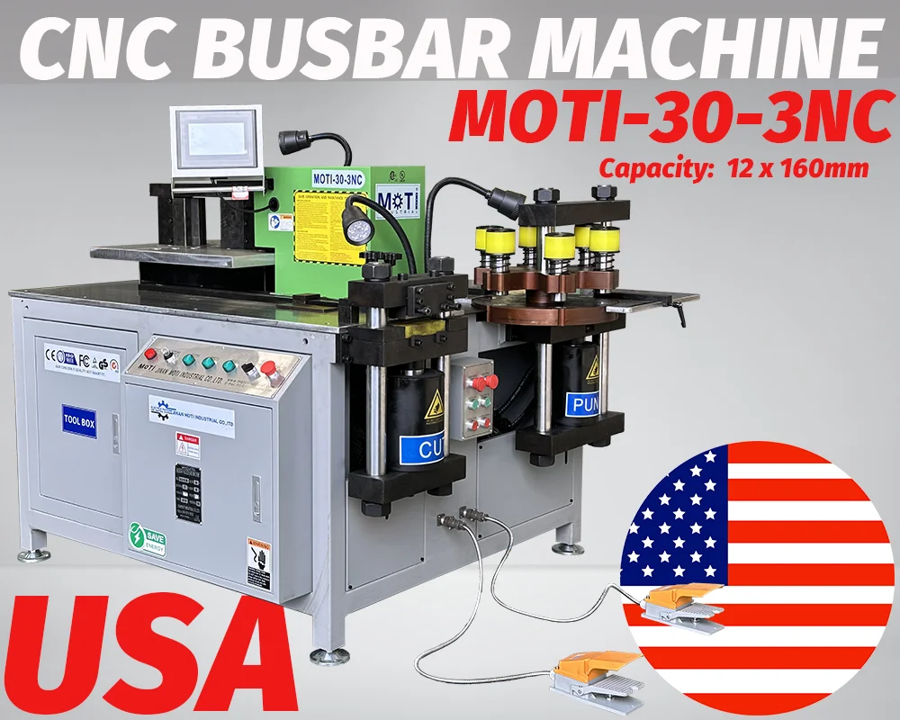 CNC Copper Busbar Machine MOTI-30-3NC to USA
