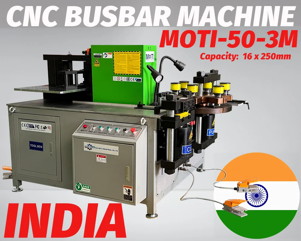 Manual Copper Busbar Machine MOTI-50-3M to INDIA