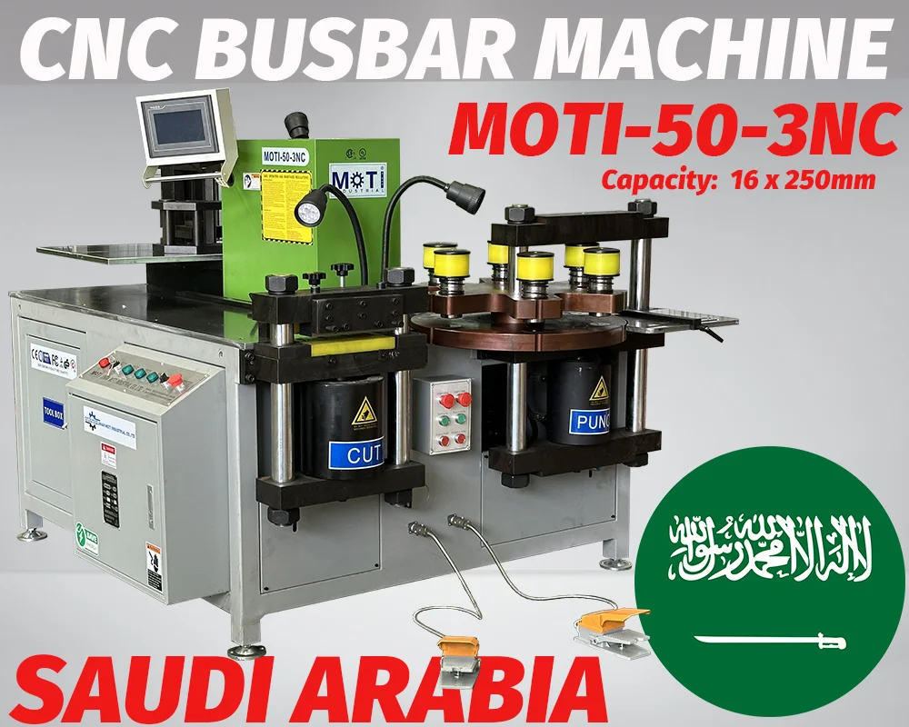 CNC Copper Busbar Machine MOTI-50-3NC To SAUDI ARABIA