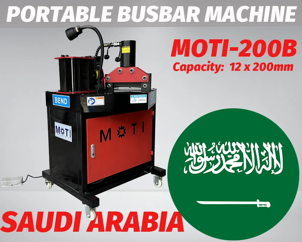 Portable Copper Busbar Machine MOTI-200B to SAUDI ARABIA
