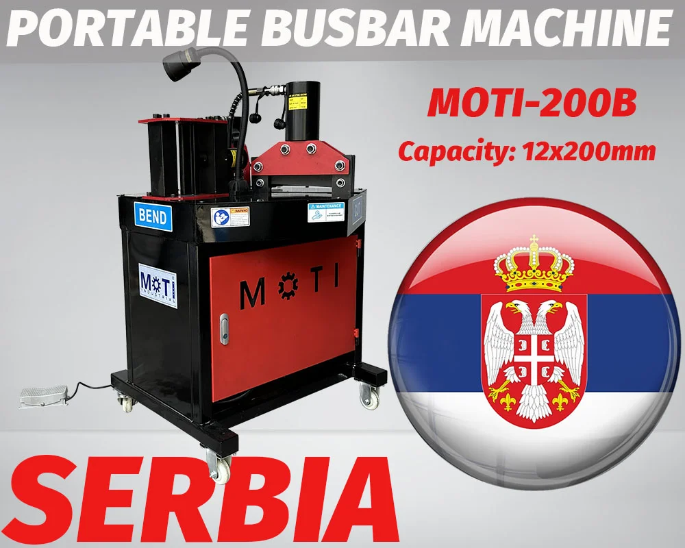 Portable Three In One Busbar Processing Machine MOTI-200B To Serbia