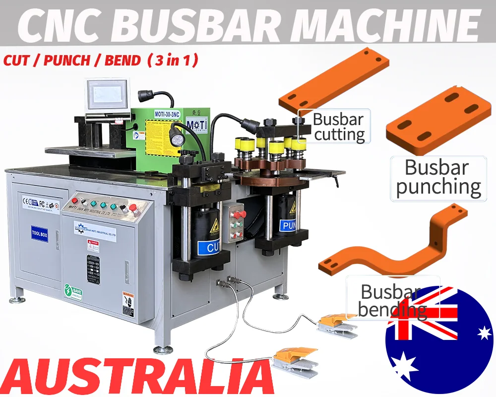 MOTI CNC Busbar Cutting Punching Bending Machine to Australi