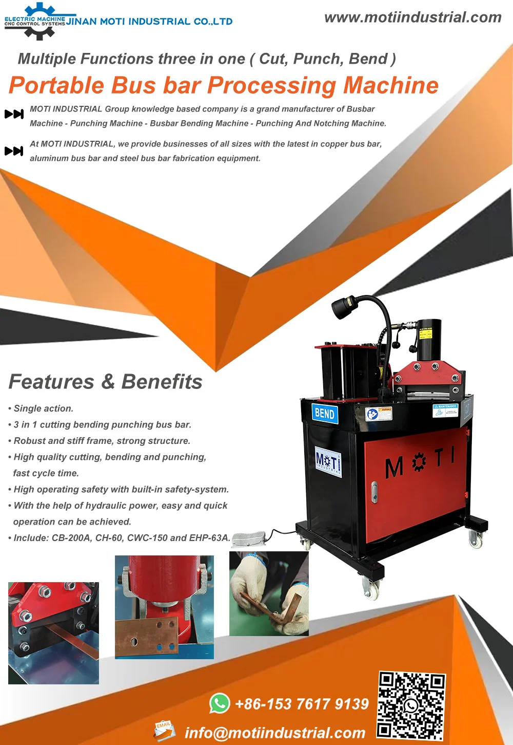 Portable Busbar Cutting Punching Bending Machine MOTI-200B To Spain_20250728.webp