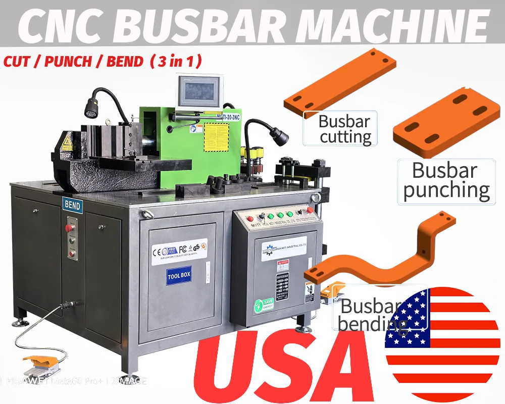 Copper Busbar Machine MOTI-30-3NC Ship To USA