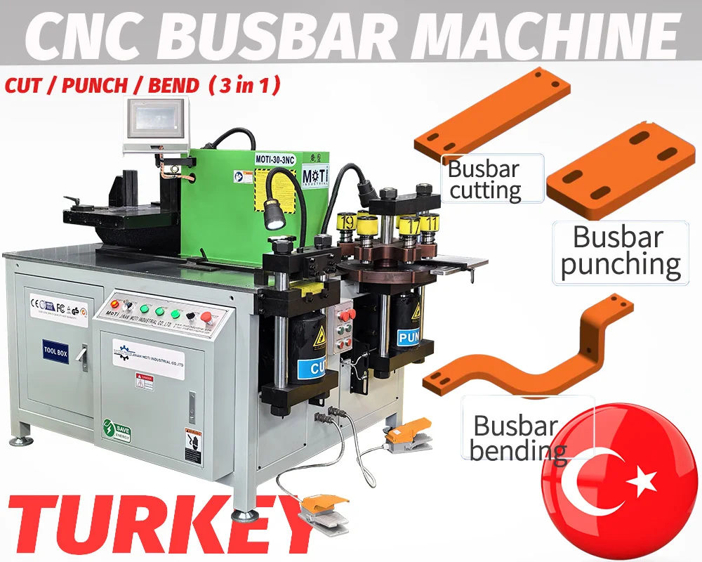 12x160mm MOTI-30-3NC PRO Servo CNC Busbar Machine Turkey