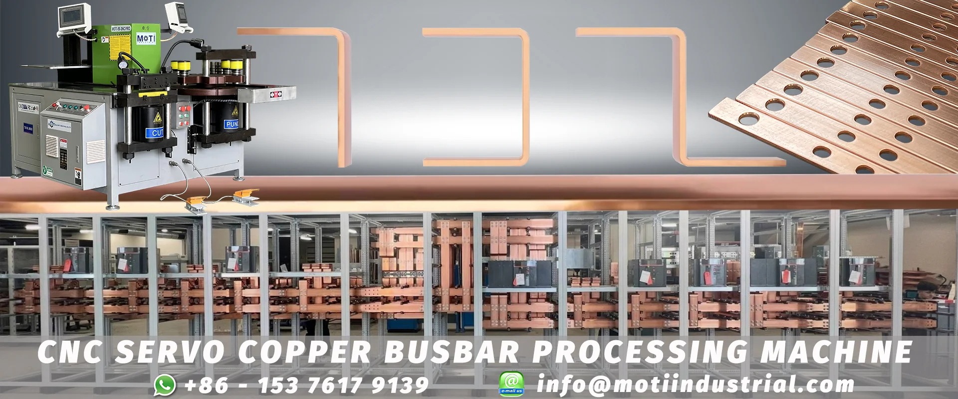 CNC SERVO Copper Busbar Machine MOTI-50-3NC PRO