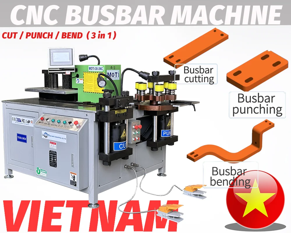 CNC Busbar Processing Machine MOTI-30-3NC To Vietnam