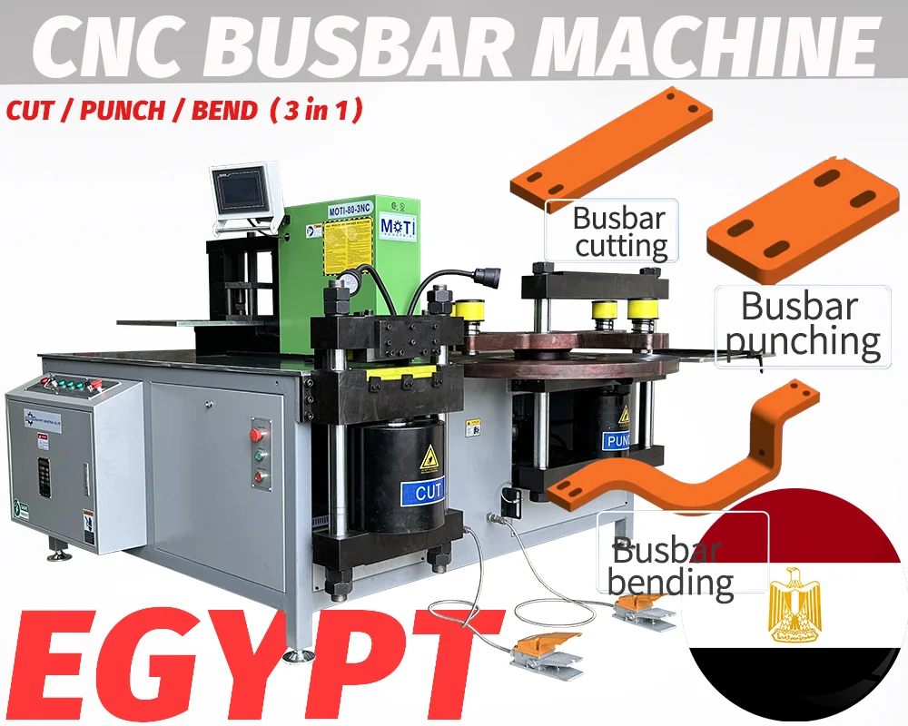 Heavy Duty Copper Busbar Machine MOTI-80-3NC To Egypt