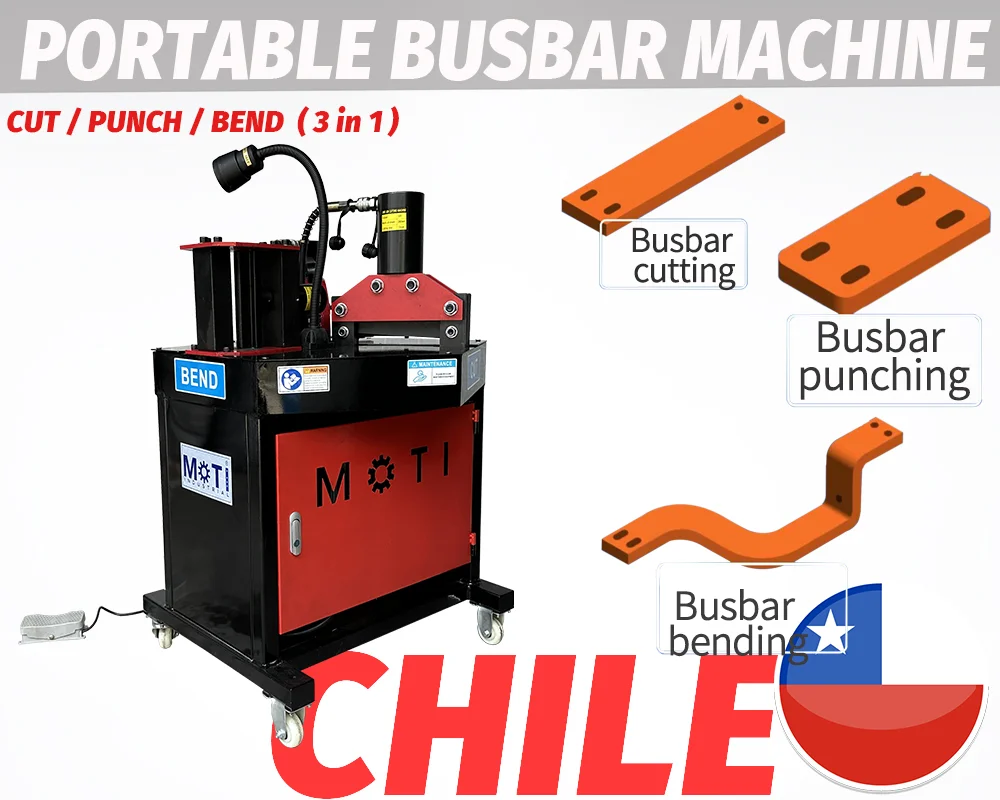 12x200mm Portable Copper Busbar Machine MOTI-200B To Chile