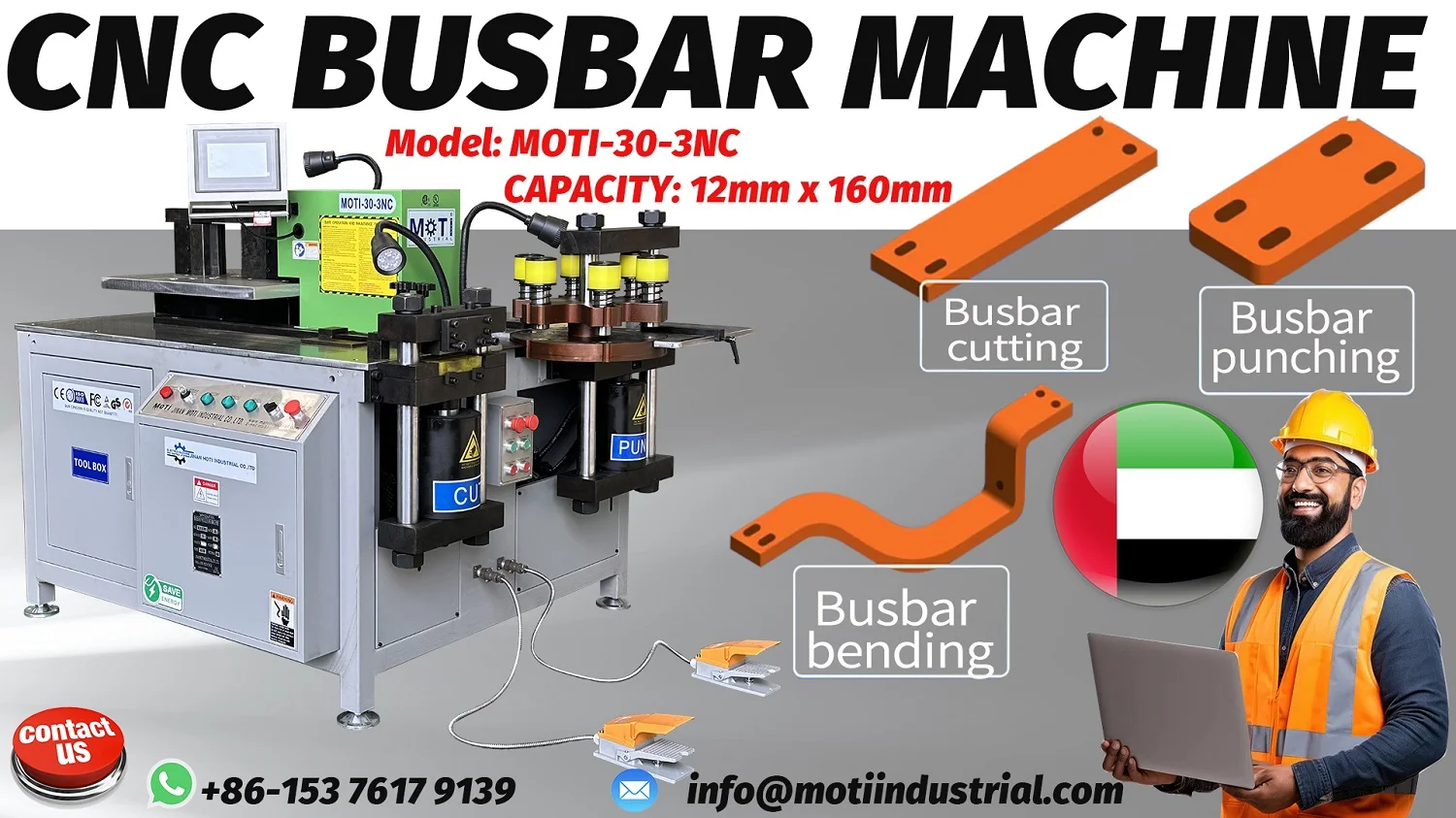 12x160mm CNC busbar processing machine MOTI-30-3NC To United Arab Emirates 20251014_1500.webp