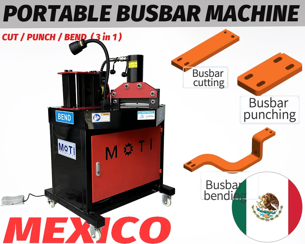 12x200mm Portable Busbar Processing Machine MOTI-200B To Mexico