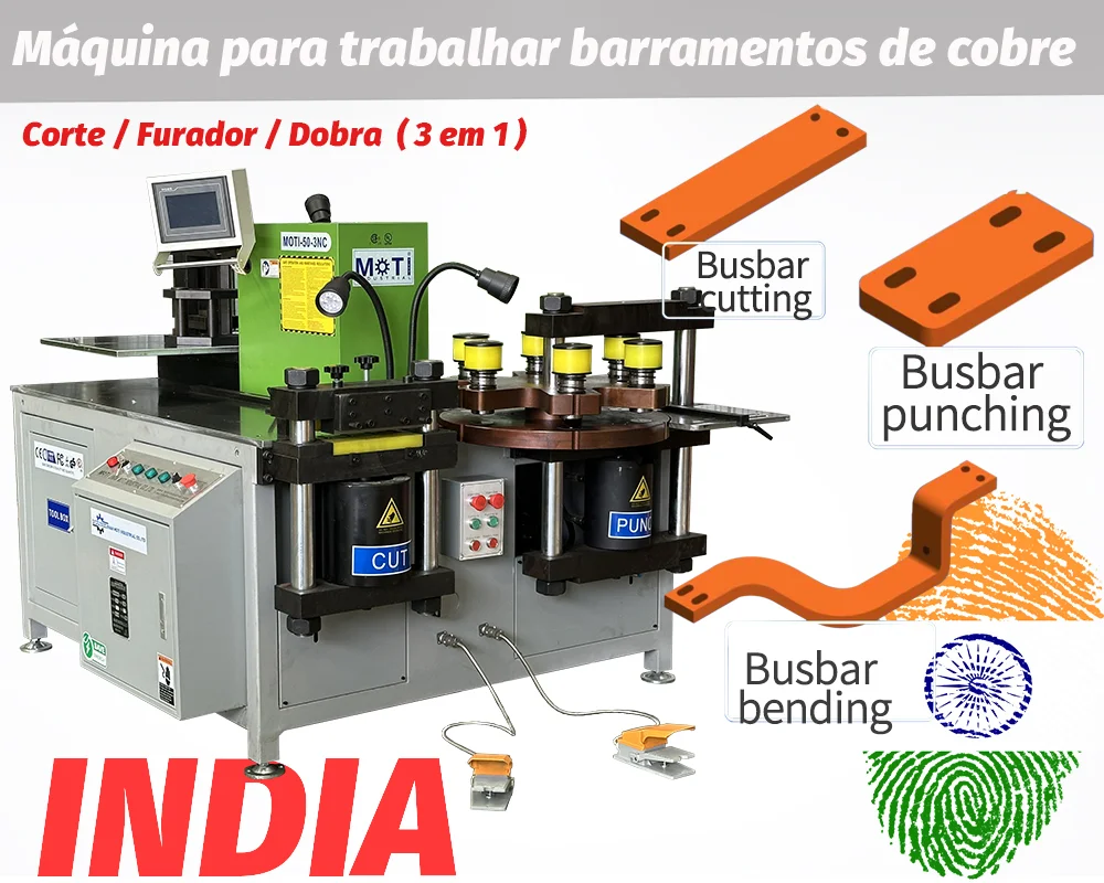 corte doblez y punzón de barras de cobre MOTI-50-3NC INDIA