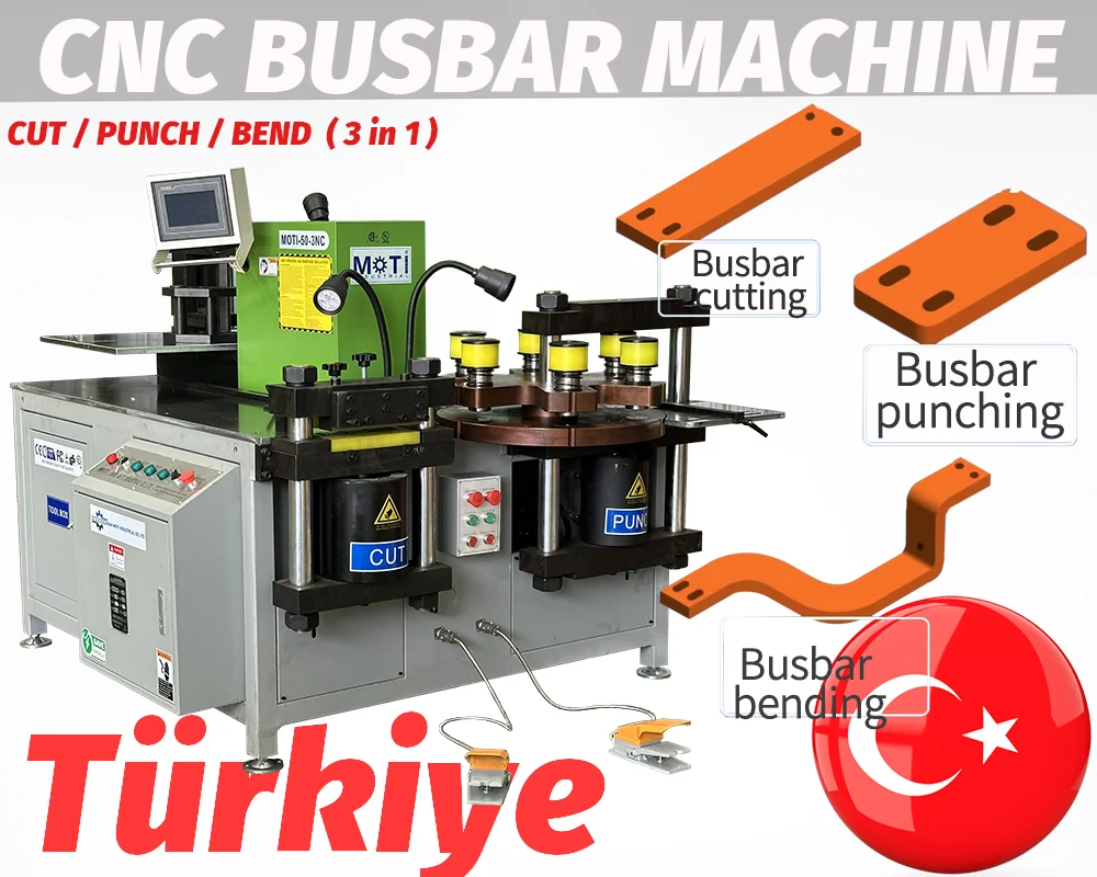 MOTI CNC Copper Busbar Machine MOTI-50-3NC To Türkiye