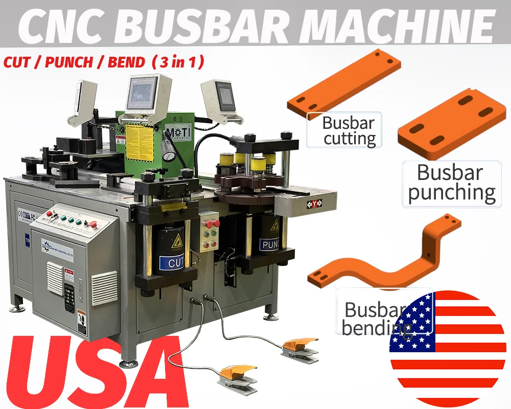 Automatic CNC Servo Copper Busbar Machine MOTI-30-3NC PRO To USA