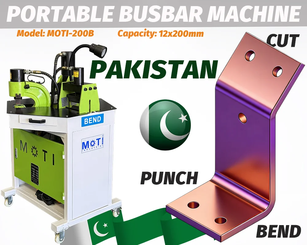 Portable Hydraulic Busbar Processing Machine MOTI-200B To Pa