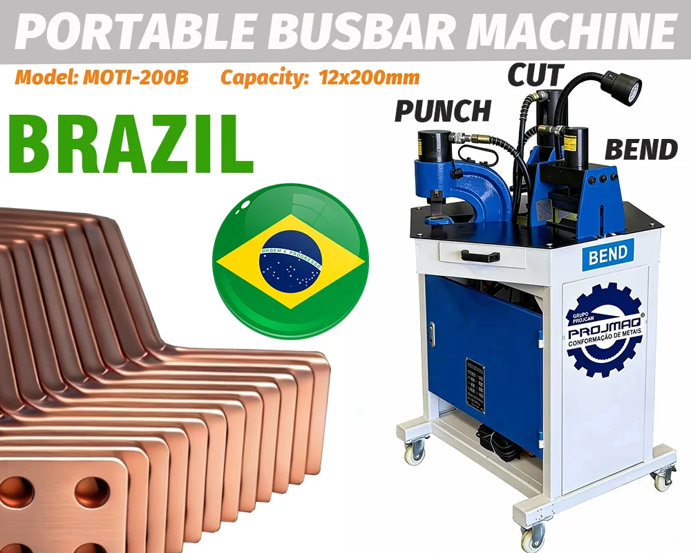 12x200mm Portable Type of Hydraulic Busbar Machine MOTI-200B