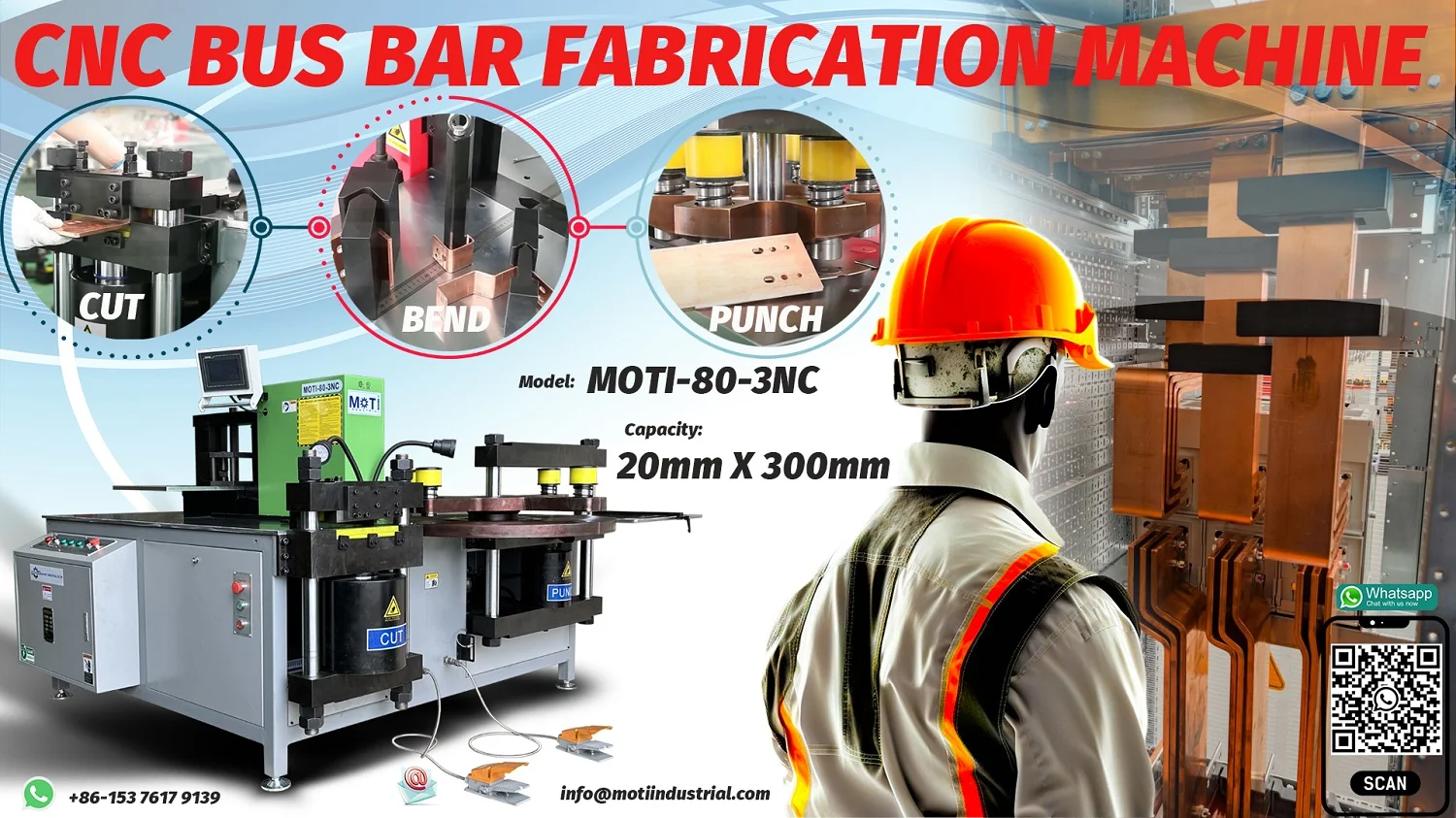 CNC Busbar Machine Manufacturers 20260705.webp The features of CNC Busbar Machine Manufacturers MOTI-80-3NC USA
