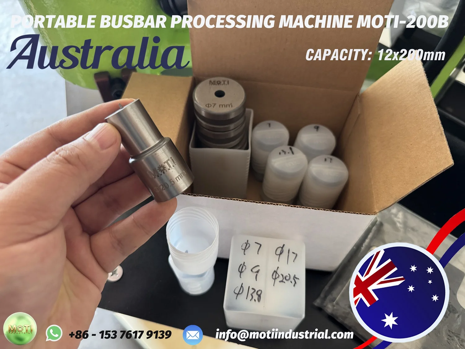 Busbar Punches and Dies for Portable Busbar Processing Machine MOTI-200B Australia 20260722.webp
