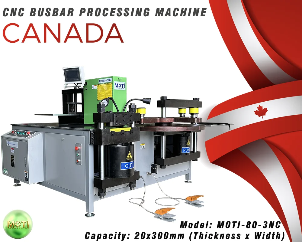 Heavy-Duty CNC Copper Busbar Processing Machine MOTI-80-3NC 