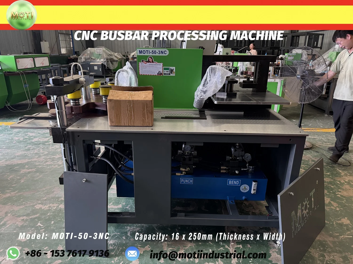 CNC 3 in 1 copper busbar machine MOTI-30-3NC In Spain 20260826.webp CNC 3 in 1 copper busbar machine MOTI-30-3NC In Spain 20260826.webp