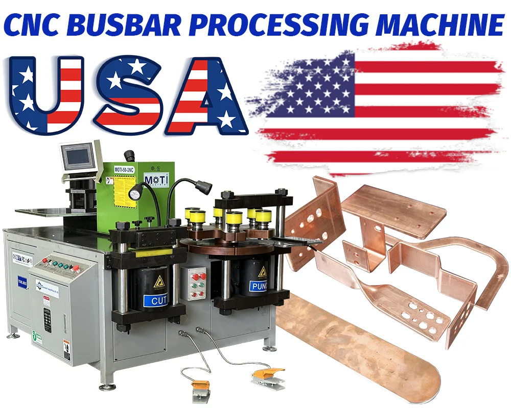 3-in-1 CNC Busbar Machine MOTI-50-3NC Shipped to the USA