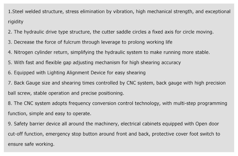 Hydraulic Pendulum Shearing Machine(图2)